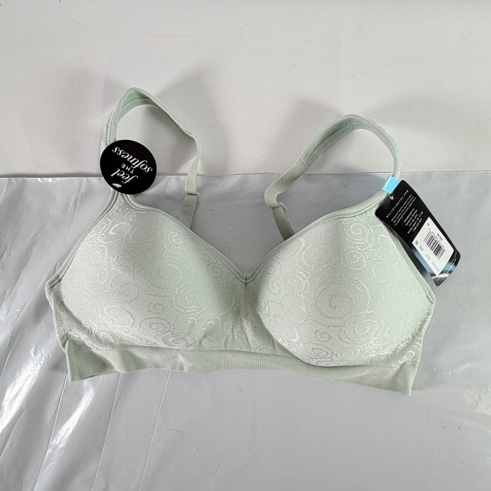 Bali Comfort Revolution Wireless Bra 36C Sage Green Wirefree DF3463‎ NWT